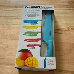 New set 10 piece set Cuisinart Ceramic Coated knives.